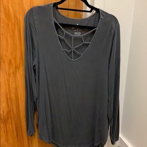 American Eagle across neck top